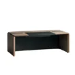 angled view of executive desk