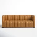 Anders sofa in cammel showing front view.