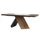 extentable cane dining table in white background