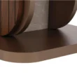 brown wooden dining table stylish base
