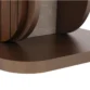 brown wooden dining table stylish base