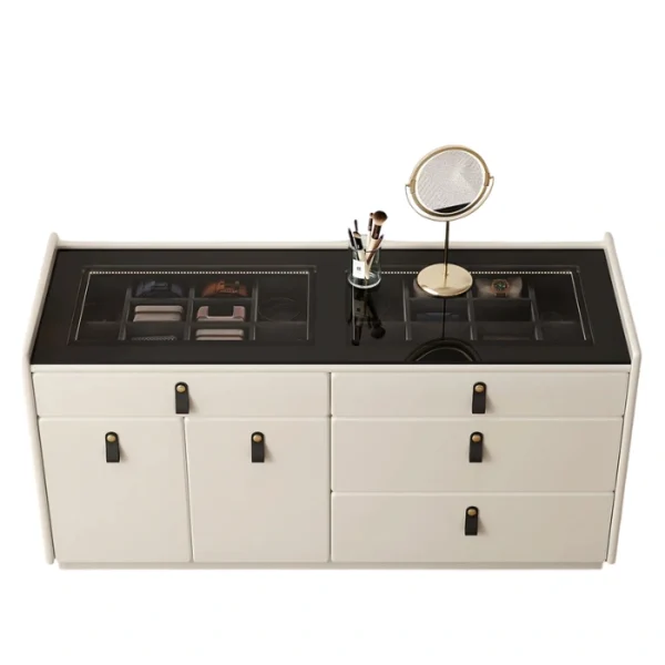 dresser upper front view in white background