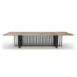 front view of oak boardroom table