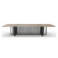 front view of oak boardroom table