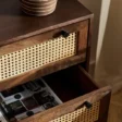 Close-up of open drawer