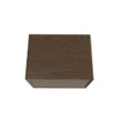 Oslo Side Table – top view of brown wooden side table showing smooth surface and natural wood grain texture.