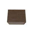 Oslo Side Table – top view of brown wooden side table showing smooth surface and natural wood grain texture.