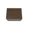 Oslo Side Table – top view of brown wooden side table showing smooth surface and natural wood grain texture.