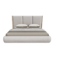 Roco Upholstered Bed – feature image showing front view of modern light grey bed with padded headboard and soft frame.