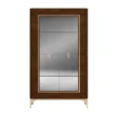 Veneer dining cabinet showing 2 front glass doors.