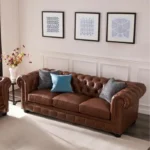 Windsor Leatherite Chesterfield Sofa
