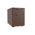 Apex Drawer in modern wooden office drawer unit with two lockable drawers and sleek metal handles.