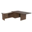 Apex executive desk showing drawers in a white background