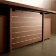 angled view of executive desk showing its front design.
