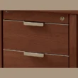 Close-up of the drawer handles and locking mechanism