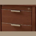 Close-up of the drawer handles and locking mechanism
