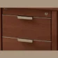 Close-up of the drawer handles and locking mechanism