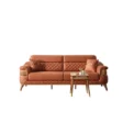 front view of 3 seater sofa in white background