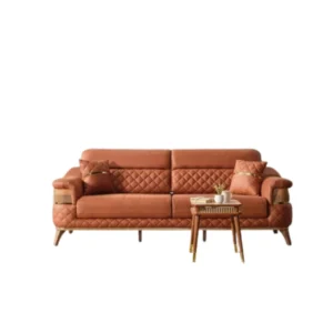 front view of 3 seater sofa in white background