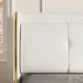 close view of headboard showing premium upholstery