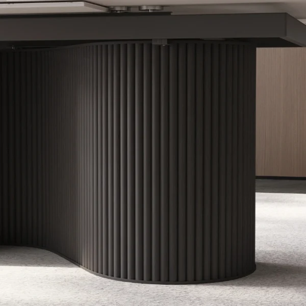 Monaco-Dining-Set-table-base close view of dining table wide black base