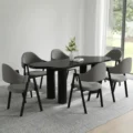 dining set in grey color