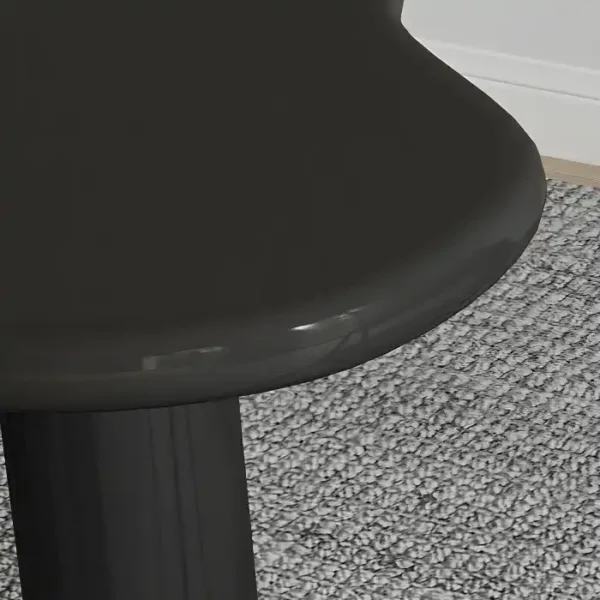 Oaklin-Dining-Set-table-edge close view of black round dedge of table.