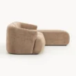 Side view of sectional sofa showing upholstered arms.