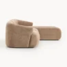 Side view of sectional sofa showing upholstered arms.