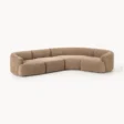 angled view of sectional 4 seater sofa.