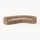 angled view of sectional 4 seater sofa.