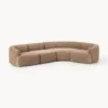 angled view of sectional 4 seater sofa.