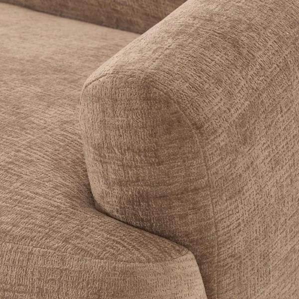Oro cloud Sectional sofa - 4 seater (Light Brown) (7) upholstered sofa's side arm.