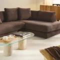 sectional sofacorner view in a modern living room