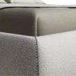 upholstered bed closup details.