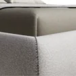 upholstered bed closup details.