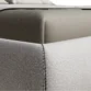 upholstered bed closup details.