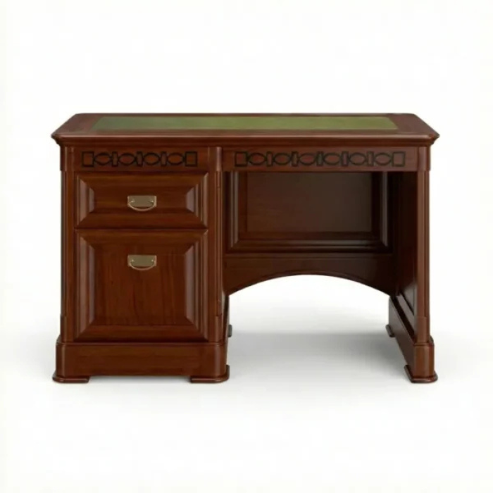 front view of wooden side rack left return
