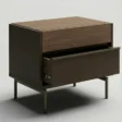 wooden side table with two drawers
