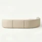 rear view of beige modular sofa.