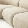 seat close view showing soft fabric upholstery