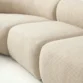 seat close view showing soft fabric upholstery
