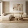 aristo curve modular sofa in a modern livingroom