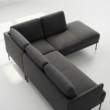 upper angled view of dark grey sectional sofa