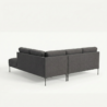 rear view of dark grey sectional sofa