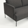 armrest close view of dark grey sectional sofa