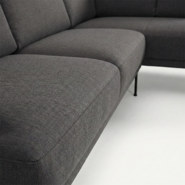 Lurva Modular sofa - Dark Grey (8) seat close viw of dark grey sectional sofa