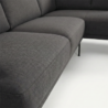 seat close viw of dark grey sectional sofa