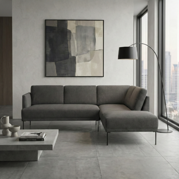 Lurva Sectional sofa - Dark Grey lurva sectinal sofa in a modern matching room