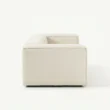 side profile view of white modular sofa